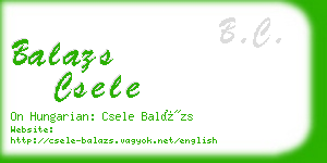 balazs csele business card